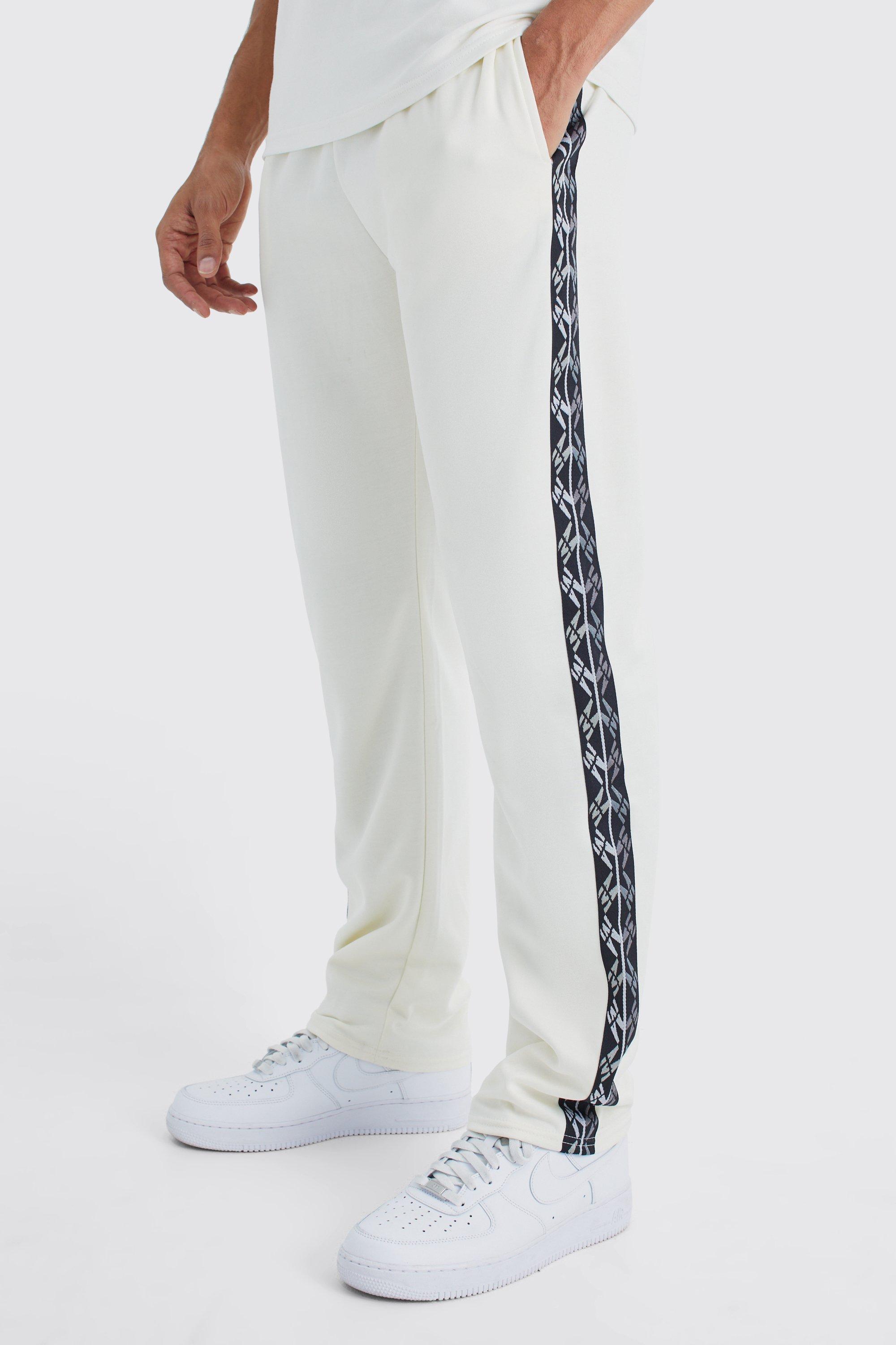 Regular Fit Tape Side Tricot Jogger | boohooMAN USA Product Image