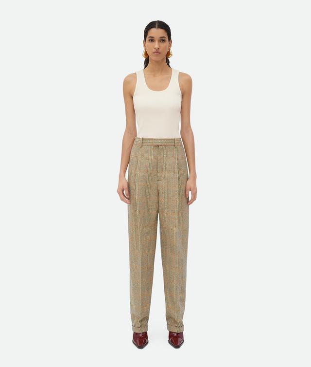 Prince Of Wales Wool Trousers Product Image