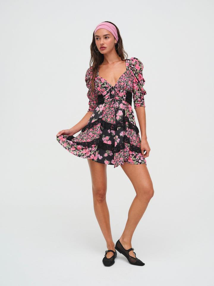 Rosalyn Mini Dress — Black Product Image