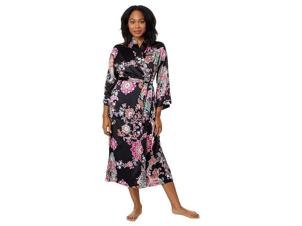 N by Natori Jaipur Satin Robe Multi) Women's Robe Product Image