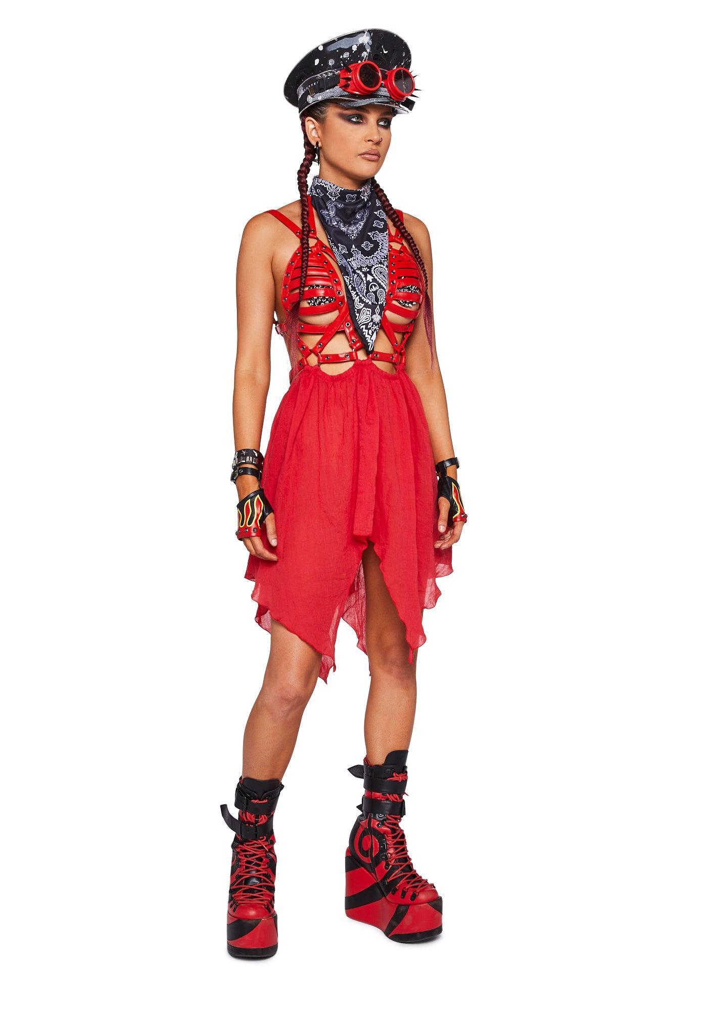 Celestial Ringmaster Mini Dress - Red Male Product Image