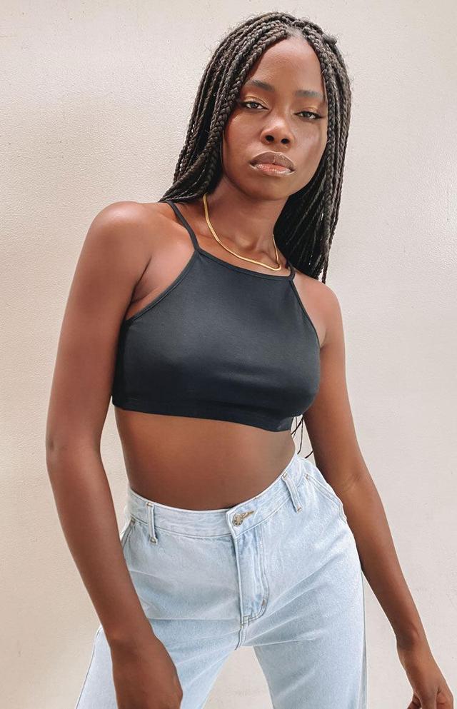 Wonderland Crop Top Black Product Image