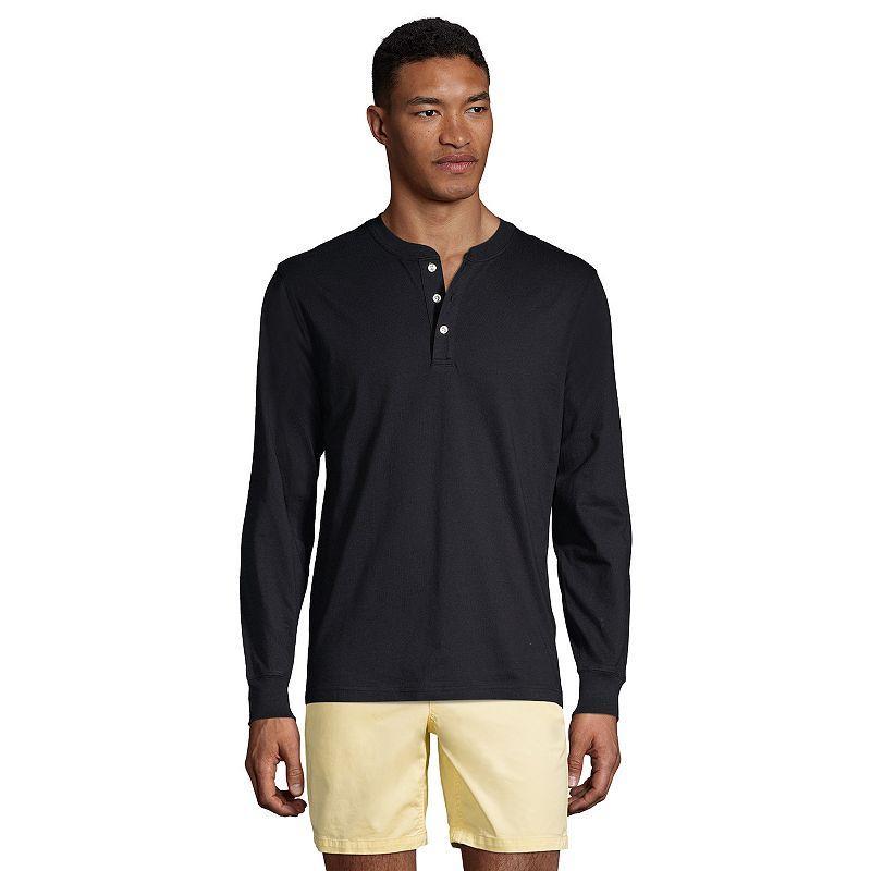 Big & Tall Lands End Super-T Henley, Mens Product Image