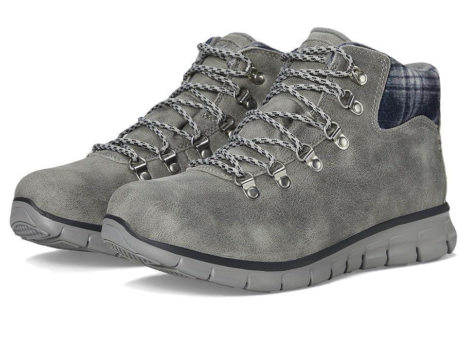 Skechers Synergy Plaid Mood Womens Hiking Boots Grey Product Image