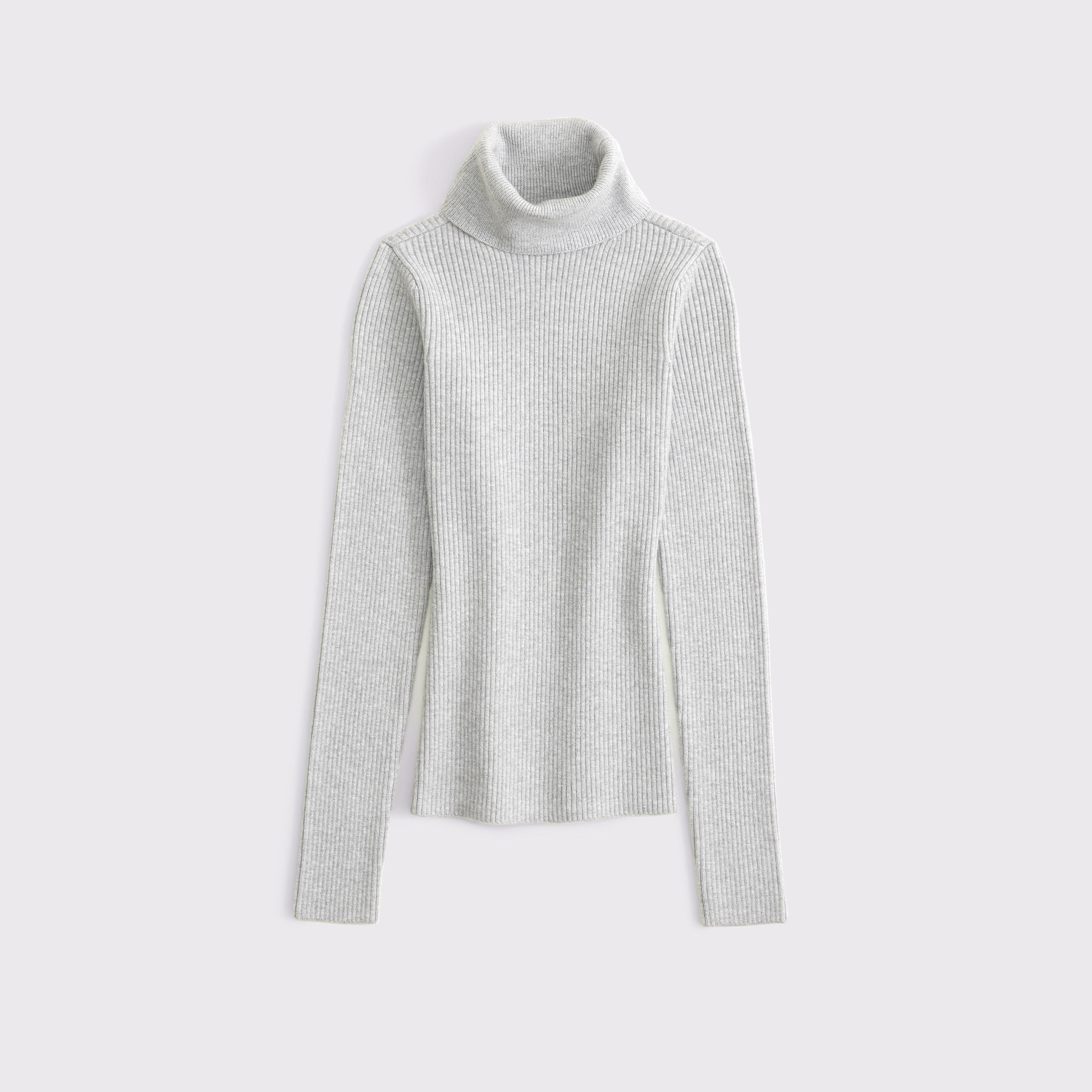 LuxeLoft Slim Ribbed Turtleneck Top Product Image