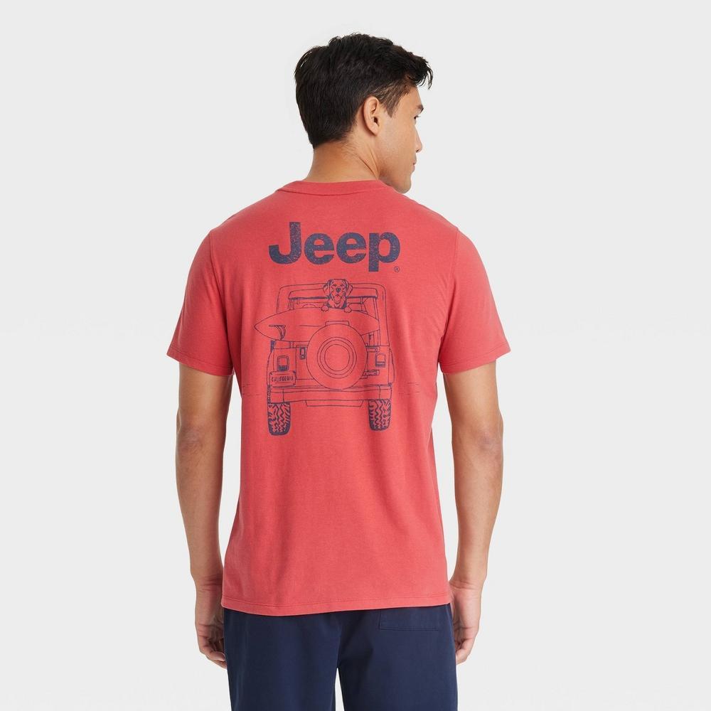 Mens Short Sleeve Crewneck Graphic T-Shirt - Goodfellow & Co Red L Product Image