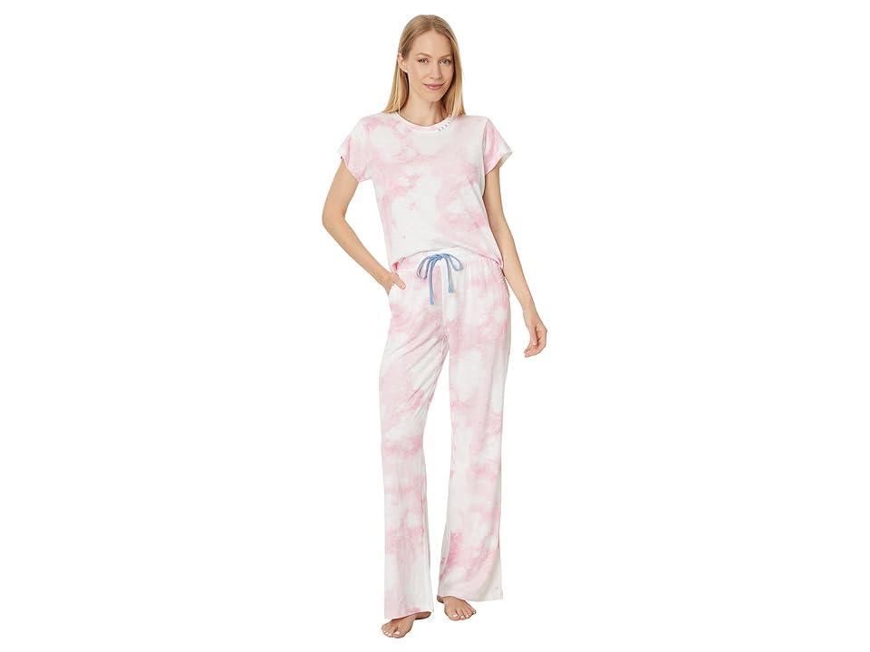 P.J. Salvage Star Gazer Tie Dye PJ Set Cloud) Women's Pajama Sets Product Image