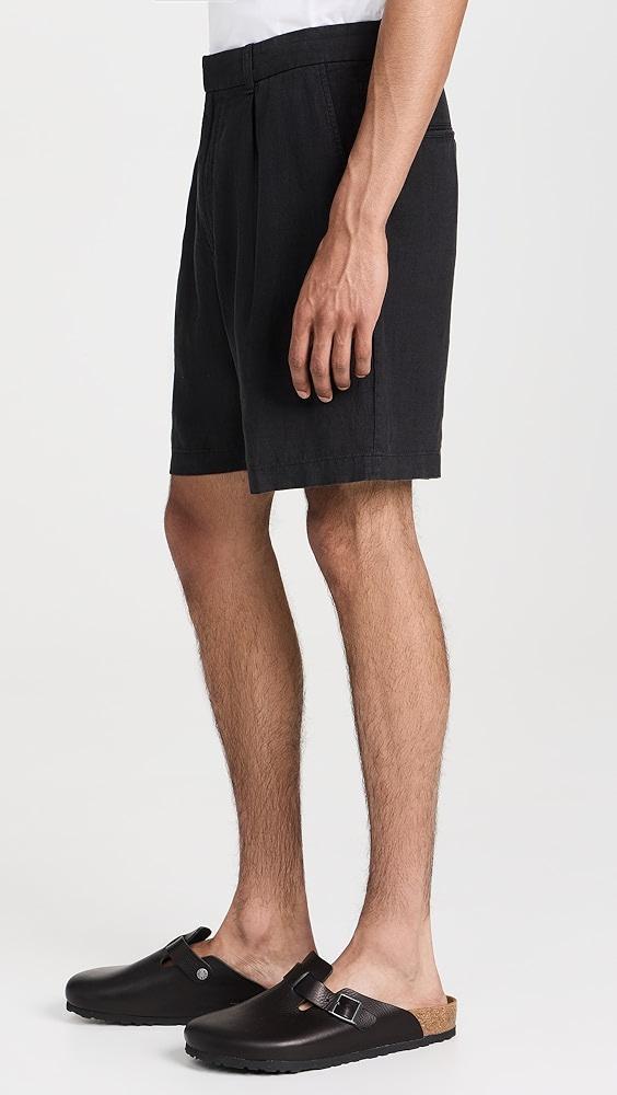 rag & bone Elliot Linen Pleated Shorts 7" | Shopbop Product Image