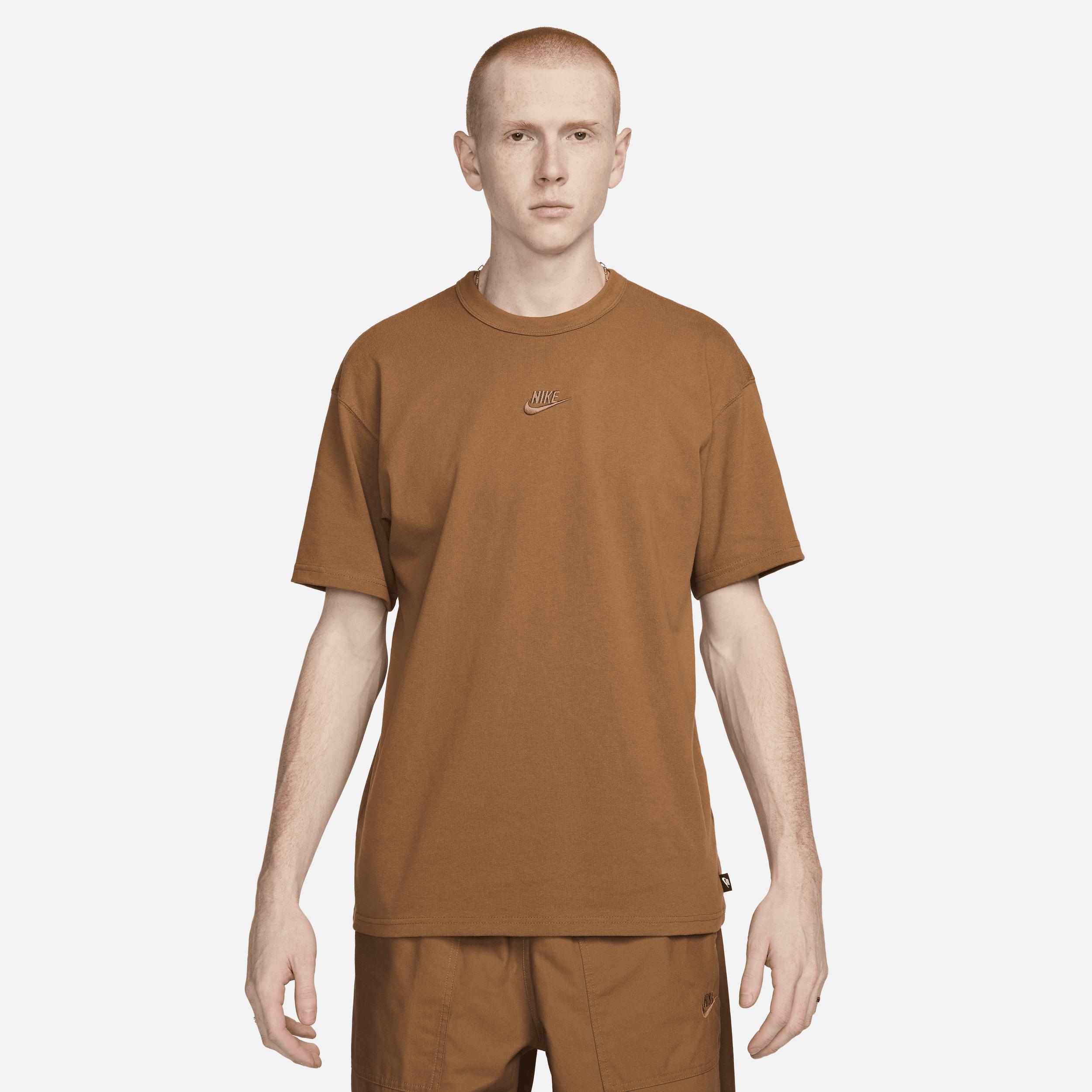 Nike Premium Essentials unisex oversized T-shirt in brown Product Image