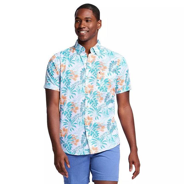 Mens IZOD Saltwater Dockside Chambray Short Sleeve Button-Down Shirt Product Image