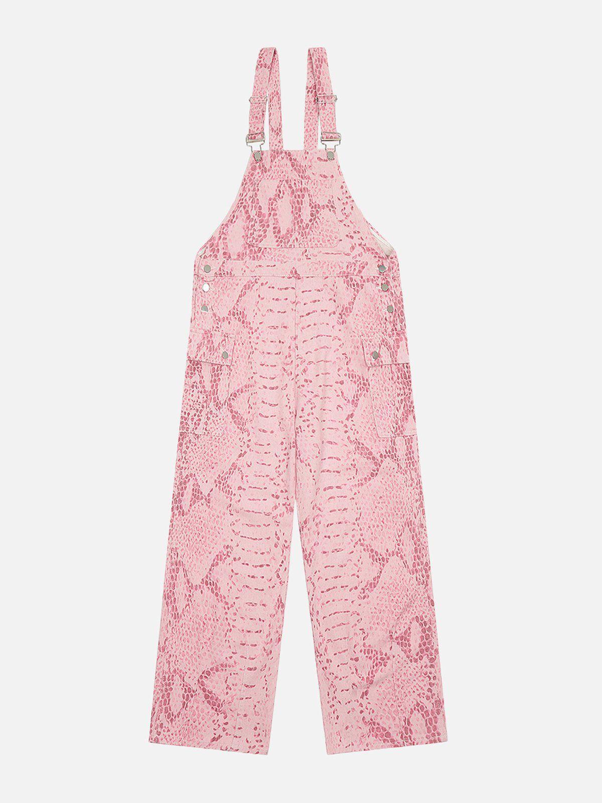 Aelfric Eden Pink Snake Pattern Overalls Product Image