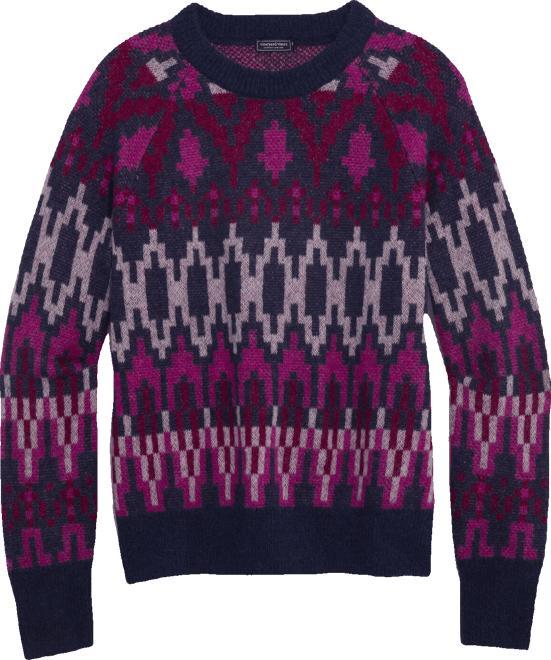 Wool-Blend Fair Isle Crewneck Sweater Product Image