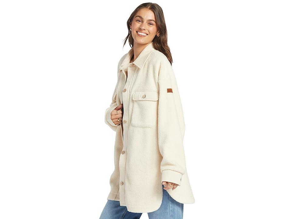 Roxy Switch Up Sherpa Shacket (Tapioca) Women's Clothing Product Image