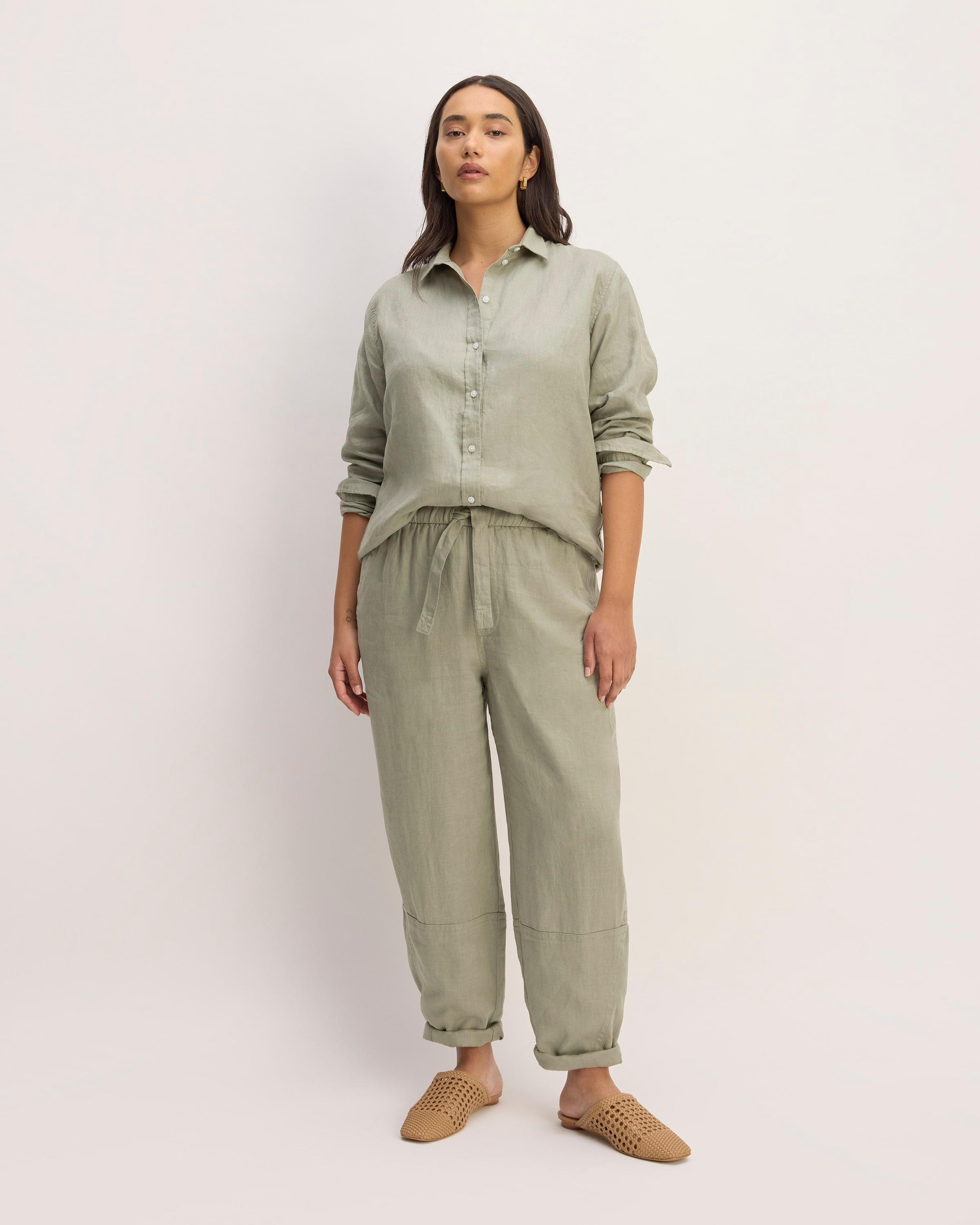 The Linen Pull-On Barrel Pant Product Image