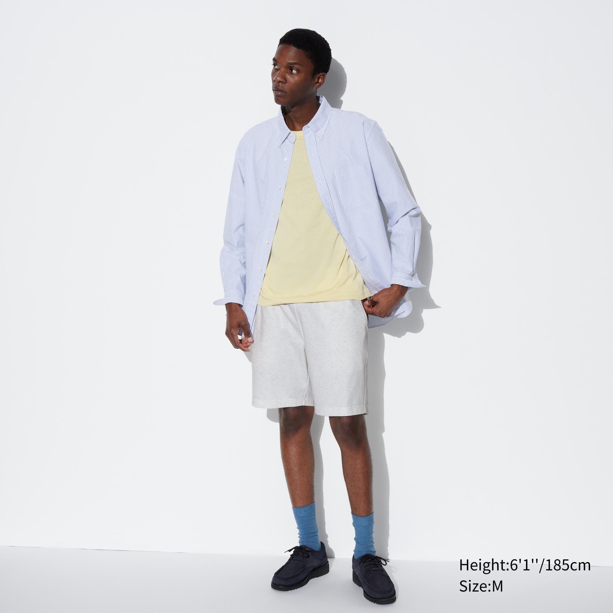 Mens Airism Cotton Easy Shorts Off White 2XL UNIQLO US Product Image