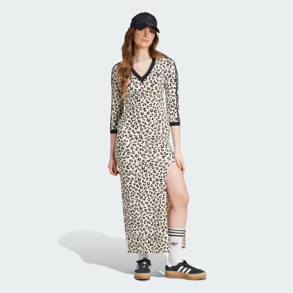 Leopard 3-Stripes Maxi Dress Product Image