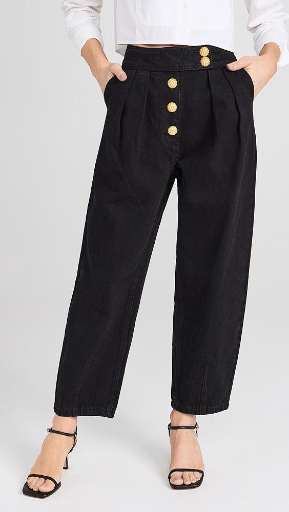 English Factory Cropped Denim Trousers | Shopbop Product Image