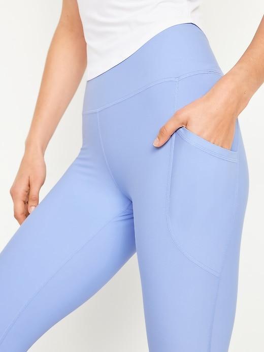 High-Waisted PowerSoft Ribbed Leggings Product Image