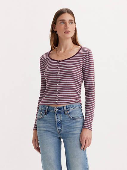 Levi's Sleeve Britt Snap Front Top - Women's Product Image