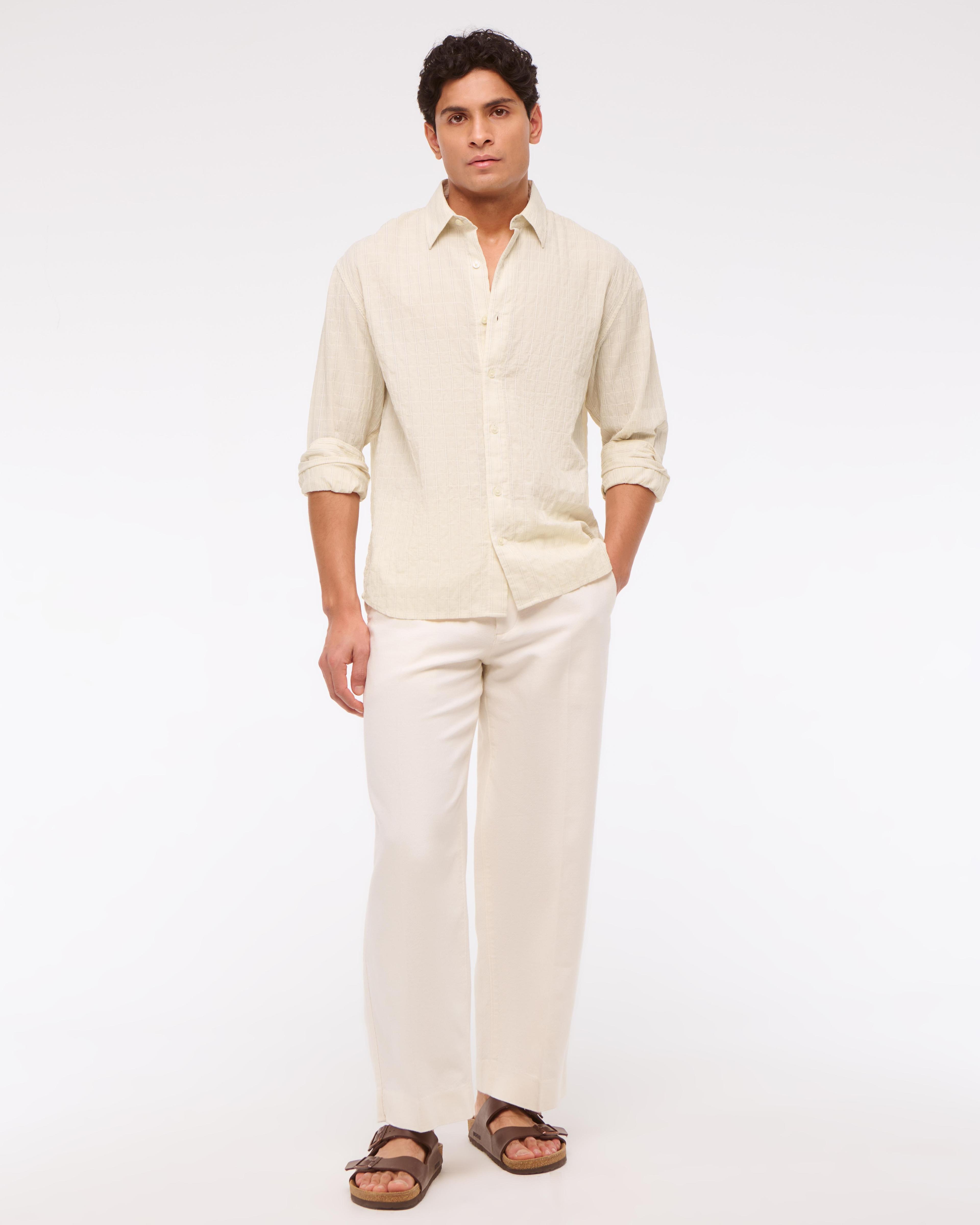 Textured Button-Up Shirt Product Image