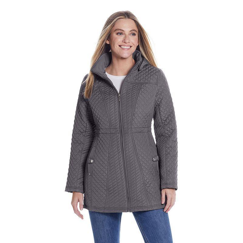 Womens Weathercast Hooded Lightweight Quilted Walker Jacket Product Image