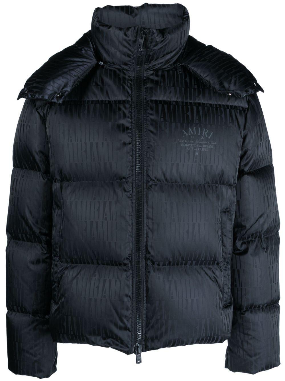 AMIRI Jacquard Down Jacket In Black Product Image