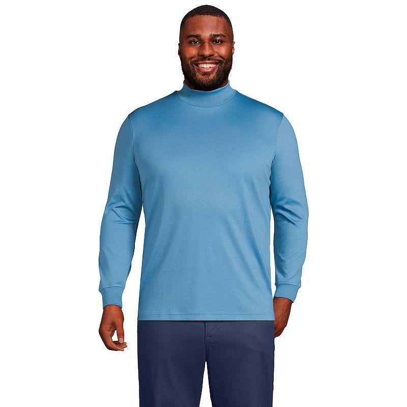 Big & Tall Lands End Super Soft Supima Mock Turtleneck, Mens Product Image