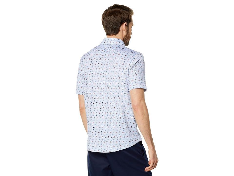 Johnston & Murphy XC4 Geo Print Performance Short Sleeve Button-Up Shirt Product Image