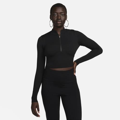 Women's Nike Sportswear Chill Knit Slim Long-Sleeve Cropped Sweater 1/2-Zip Top Product Image