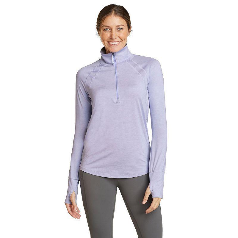 Womens Eddie Bauer Resolution Quarter Zip Hoodie Purple Product Image