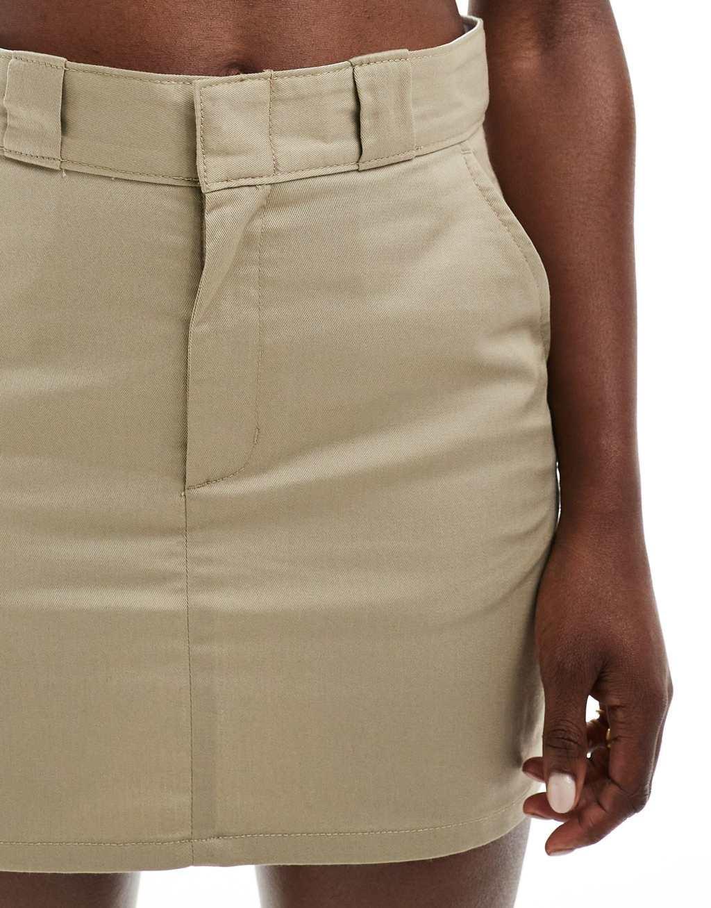 Dickies work mini skirt in beige Product Image