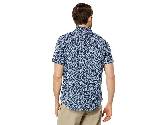 Nautica Sustainably Crafted Printed Short Sleeve Shirt (Estate Blue) Men's Clothing Product Image