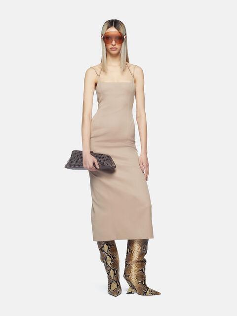 Beige midi dress Product Image