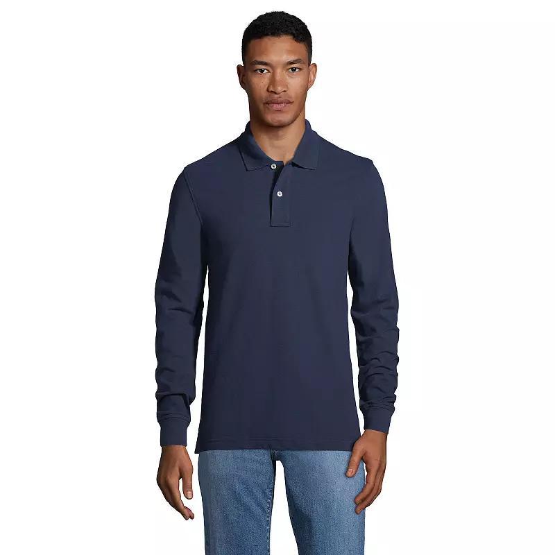 Mens Lands End Comfort First Mesh Polo Blue Product Image