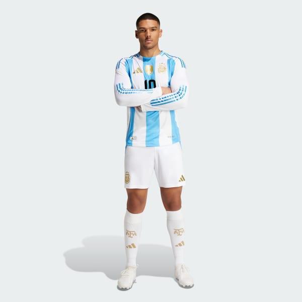 Argentina 24 Long Sleeve Messi Home Authentic Jersey Product Image