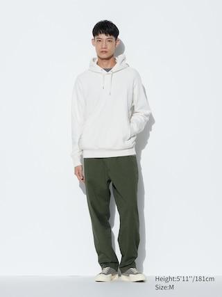 Mens Cotton Relaxed Ankle Pants Green Small UNIQLO US Product Image