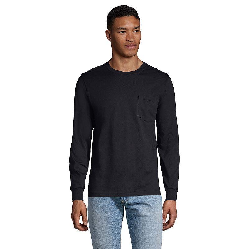 Lands End Big & Tall Super-t Long Sleeve T-Shirt with Pocket Product Image