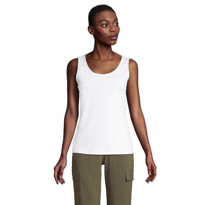 Lands End Womens Tall Cotton Tank Top Product Image