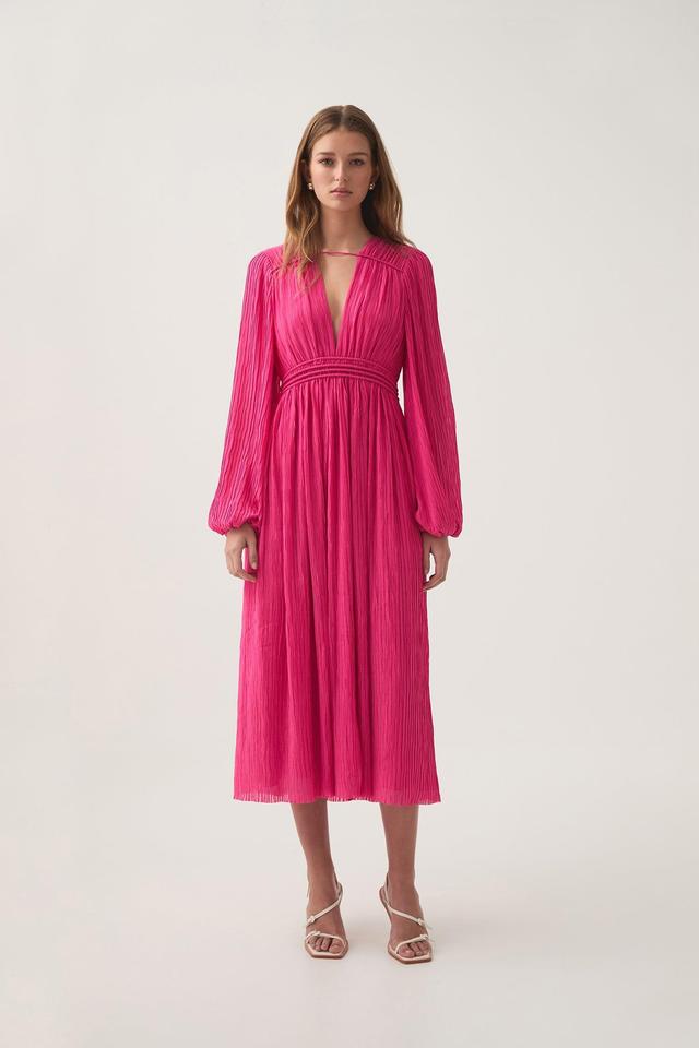 Genevieve Pleated Midi Dress Product Image