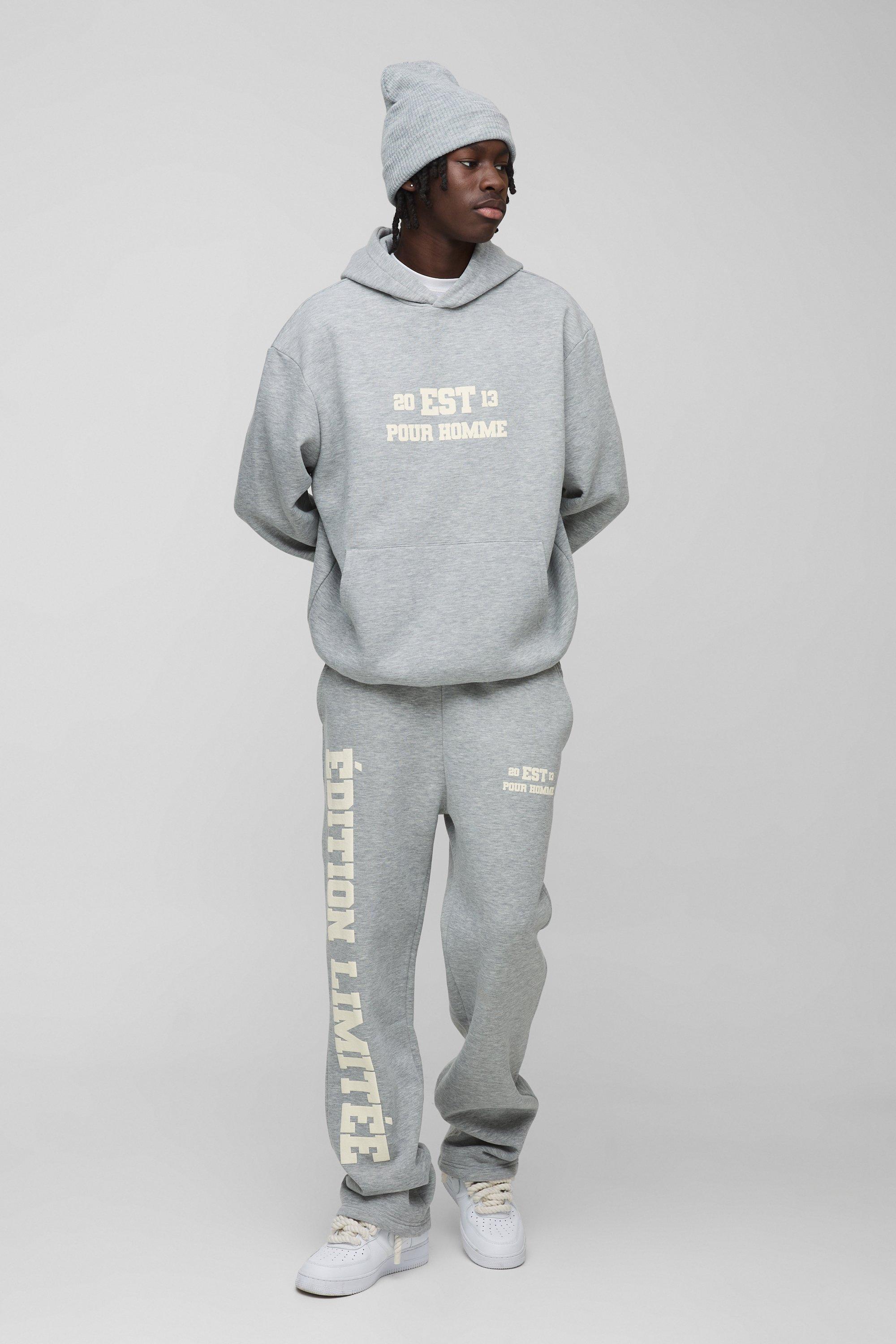 Oversized Edition Puff Print Tracksuit | boohooMAN USA Product Image