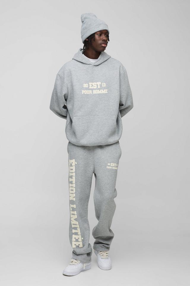 Oversized Edition Puff Print Tracksuit | boohooMAN USA Product Image