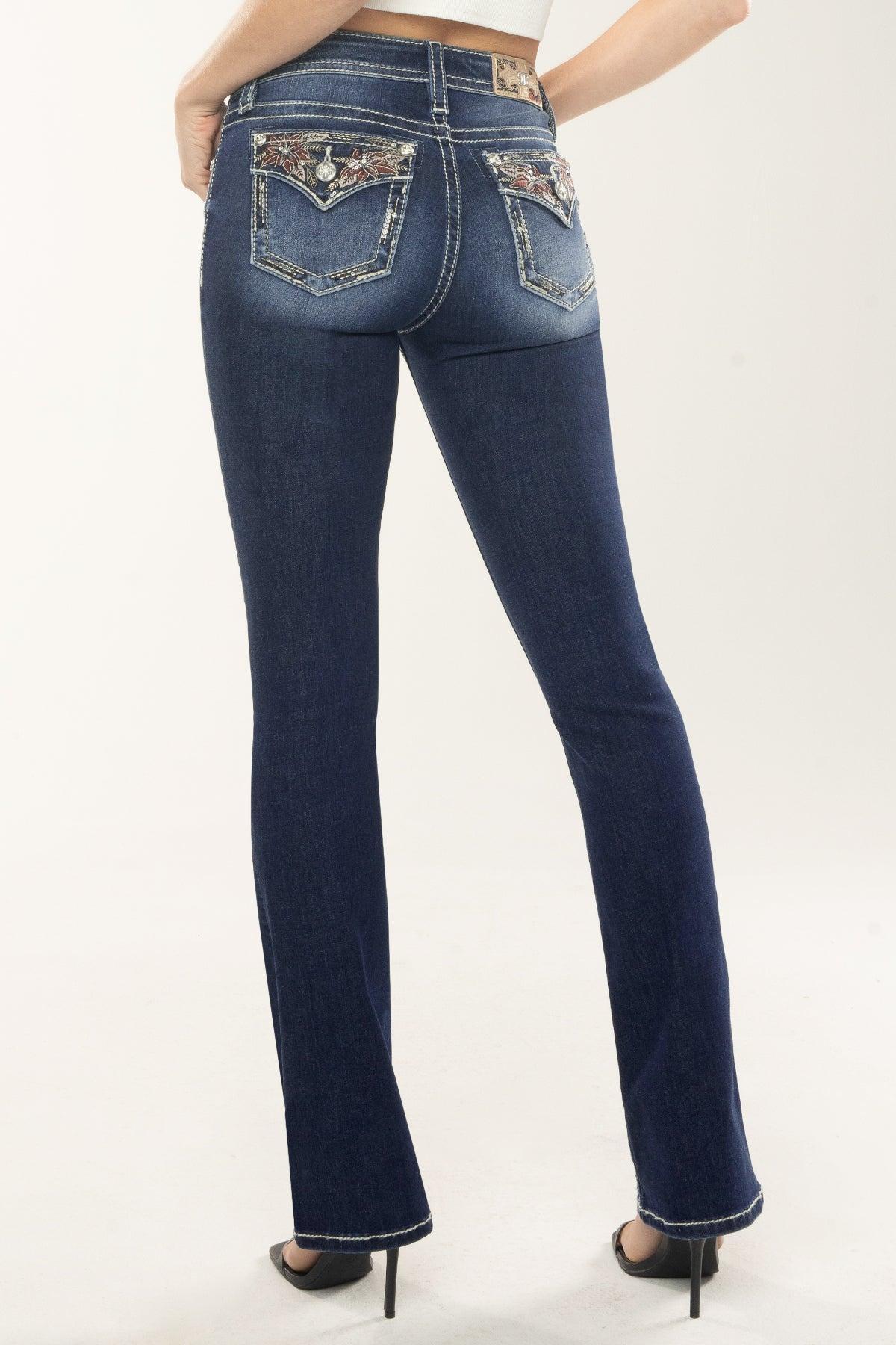 Holiday Floral Bootcut Jeans Product Image