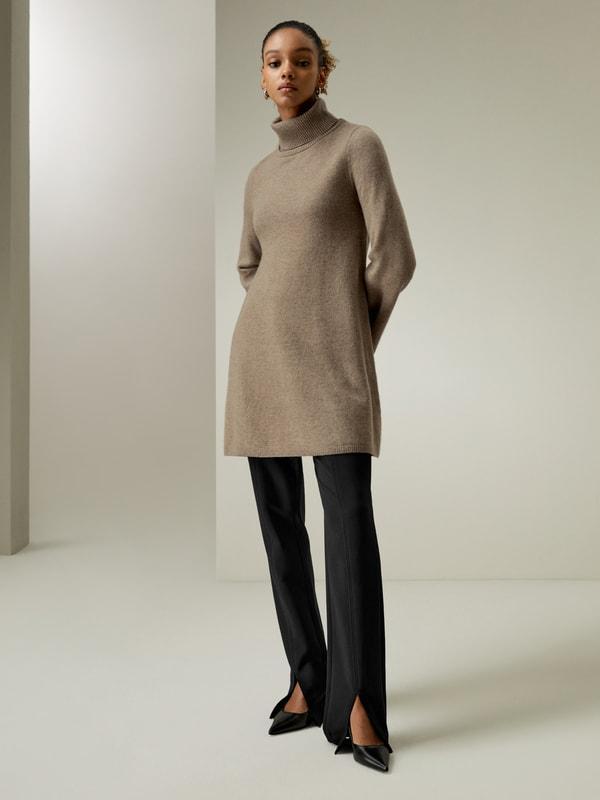 Pullover Mid-length Cashmere Sweater Product Image