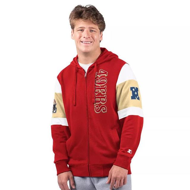 Mens Starter Scarlet San Francisco 49ers Extreme Full-Zip Hoodie Product Image