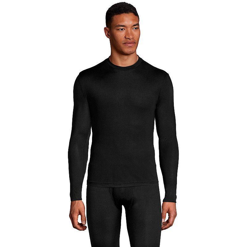 Big & Tall Lands End Silk Crewneck Base Layer, Mens Product Image