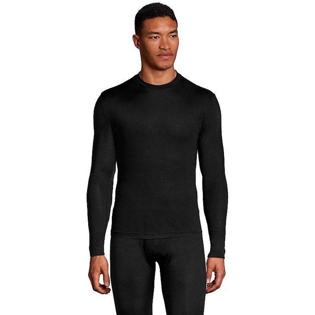 Big & Tall Lands End Silk Crewneck Base Layer, Mens Product Image