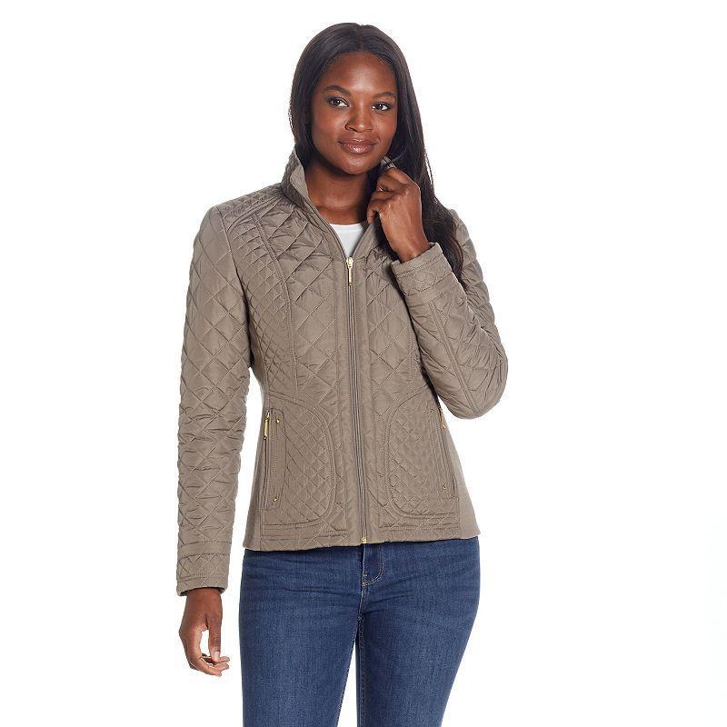 Womens Weathercast Quilted Moto Jacket Product Image