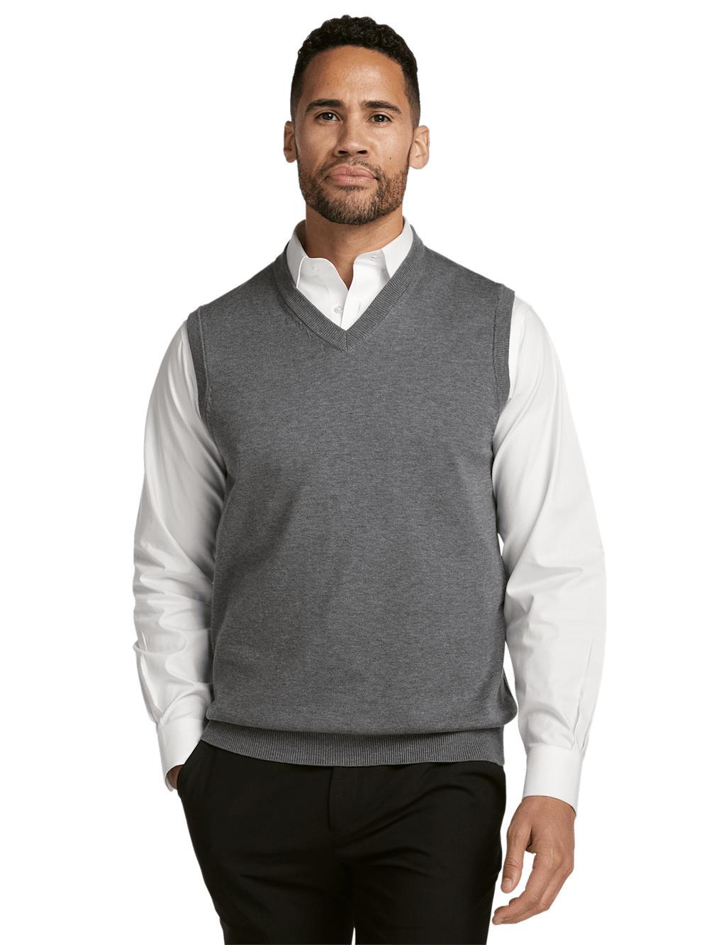 Supima Cotton Vest - Medium Grey Product Image