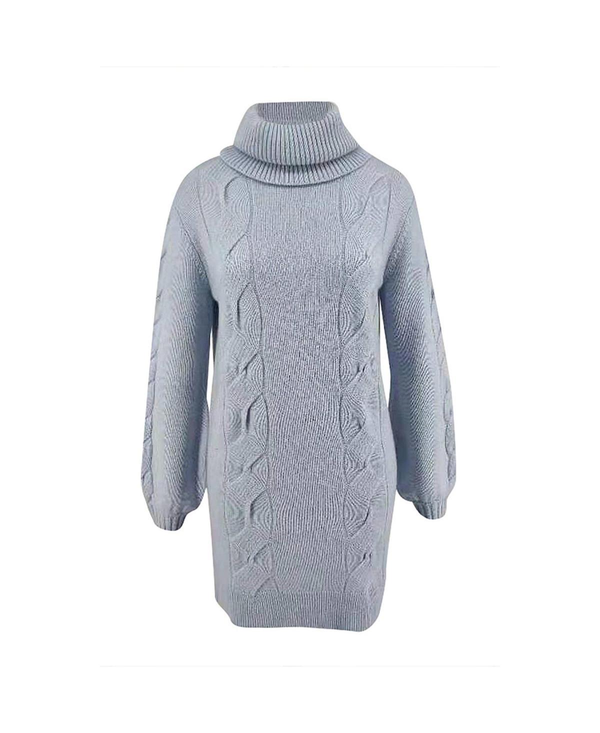 Bellemere Womens Cashmere Turtleneck Mini-Sweater Dress Product Image