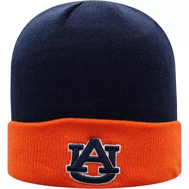 Mens Top of the World Navy/Orange Auburn Tigers Core 2-Tone Cuffed Knit Hat Product Image